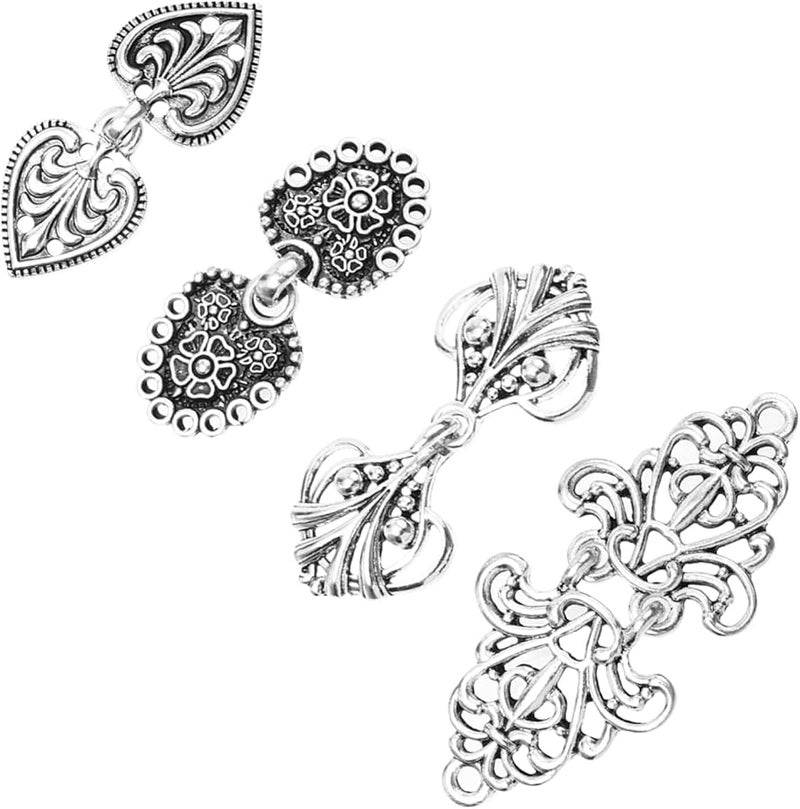 ربط الرداء بأبازيم حزام من الكاب القديم 4 قطع مشبك مشبك من سبائك الزنك والحديد - Image 1